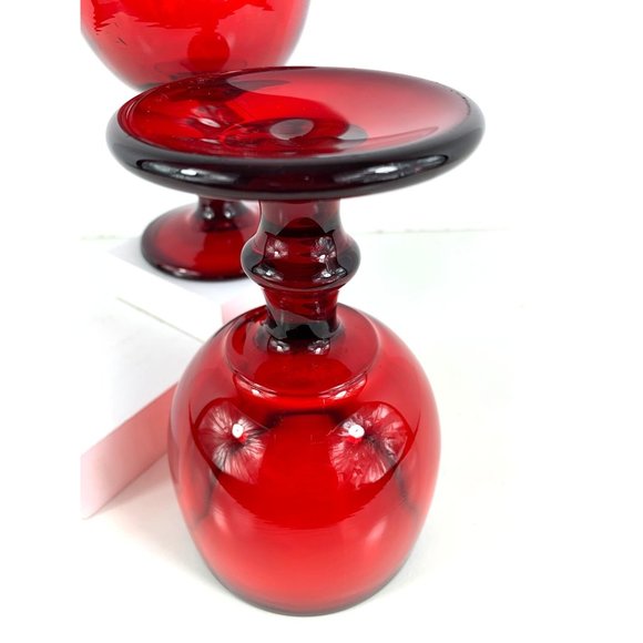 Imperial Ruby Red Hoffman House Margarita Glasses. - Picture 7 of 7